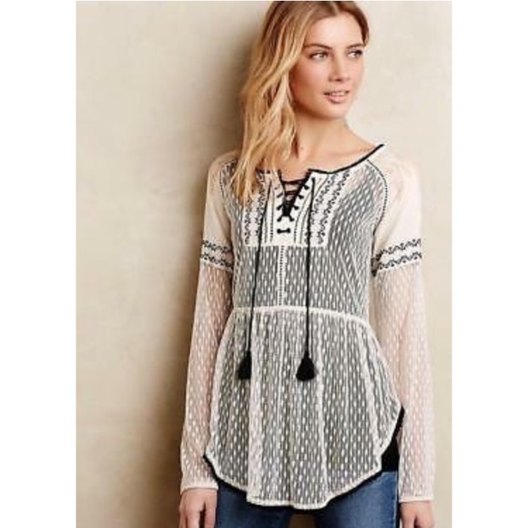 Anthropologie Tops - 🍁HAZEL ANTHROPOLOGY | Lace Boho Blouse